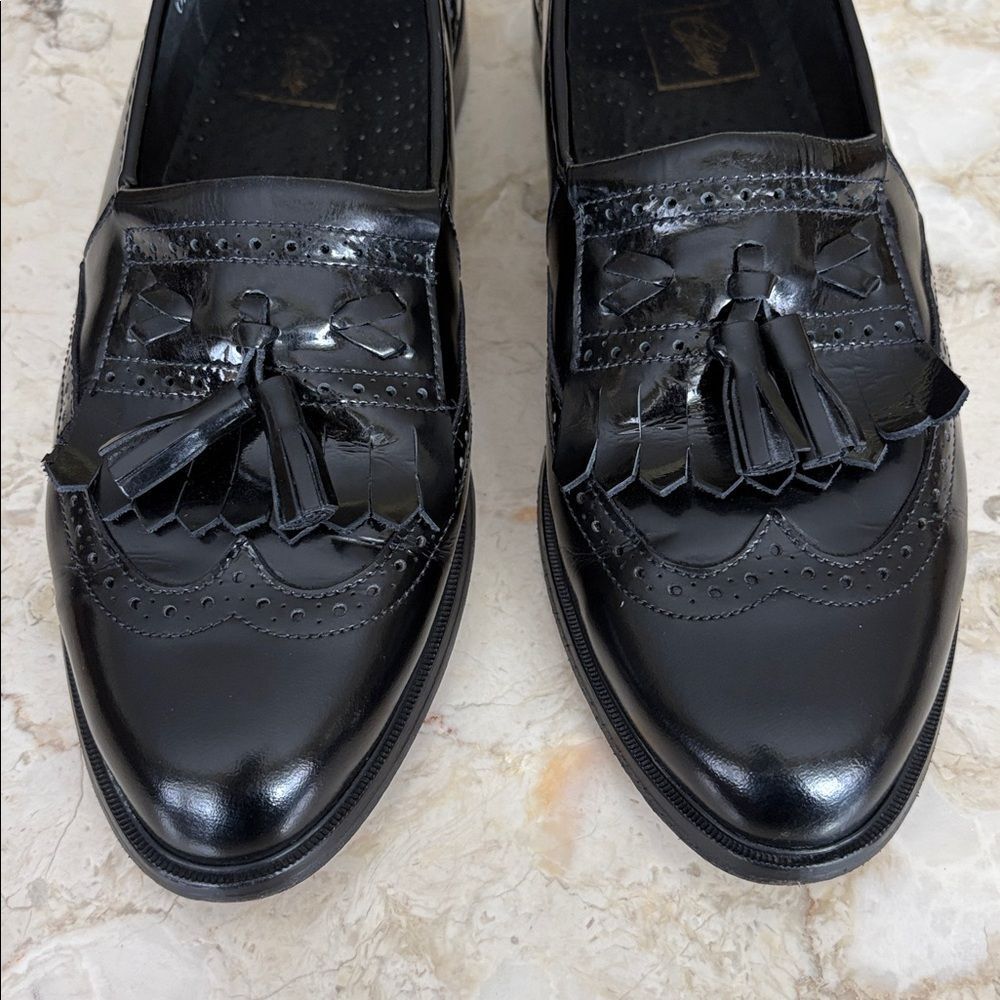 Classy Italian-Made Black Leather Tassel Loafers – Genuine Leather Sole - Picture 8 of 15
